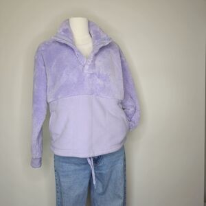 Lavender Half-Zip Fleece Pullover